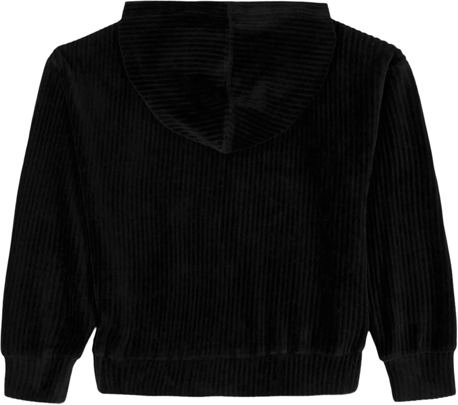 Детская кофта Calvin Klein с капюшоном, Rib Velour Black — фото 2