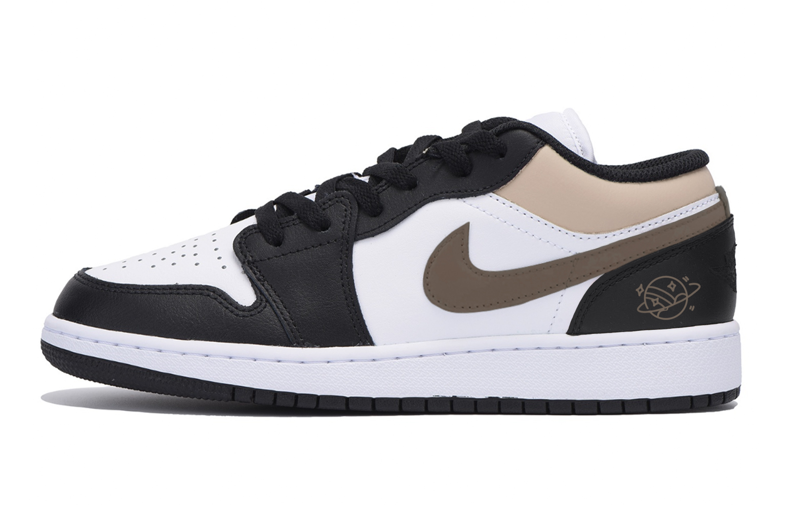 

Jordan Износостойкие, нескользящие, винтажные баскетбольные кроссовки Air 1 с низким верхом, мужские, черно-коричневые