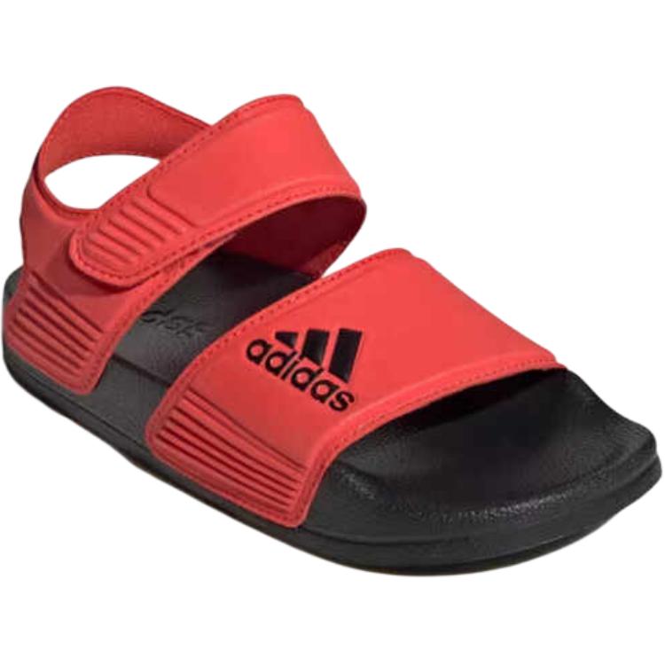 Детские сандалии Adilette с противоскользящей подошвой и износостойким верхом Adidas, красный — фото 4