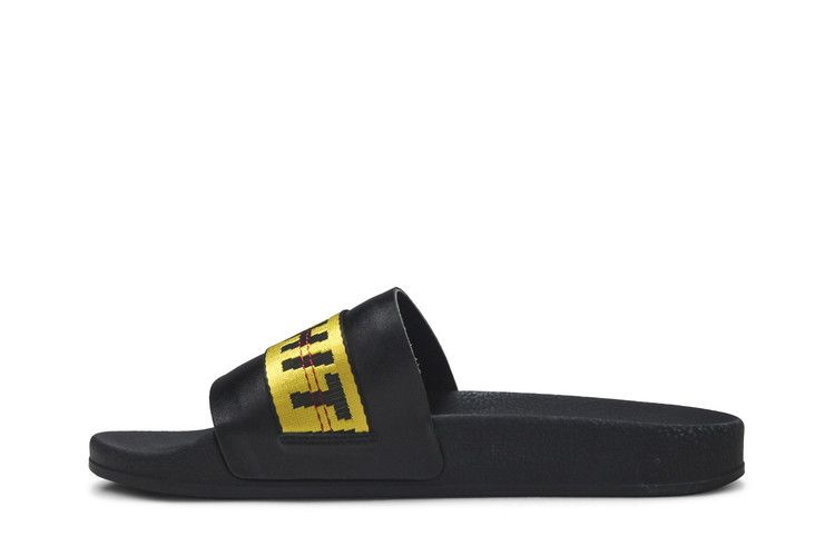 Шлепанцы Off-White Industrial Sliders, Black Yellow F/W 2019 — фото 3