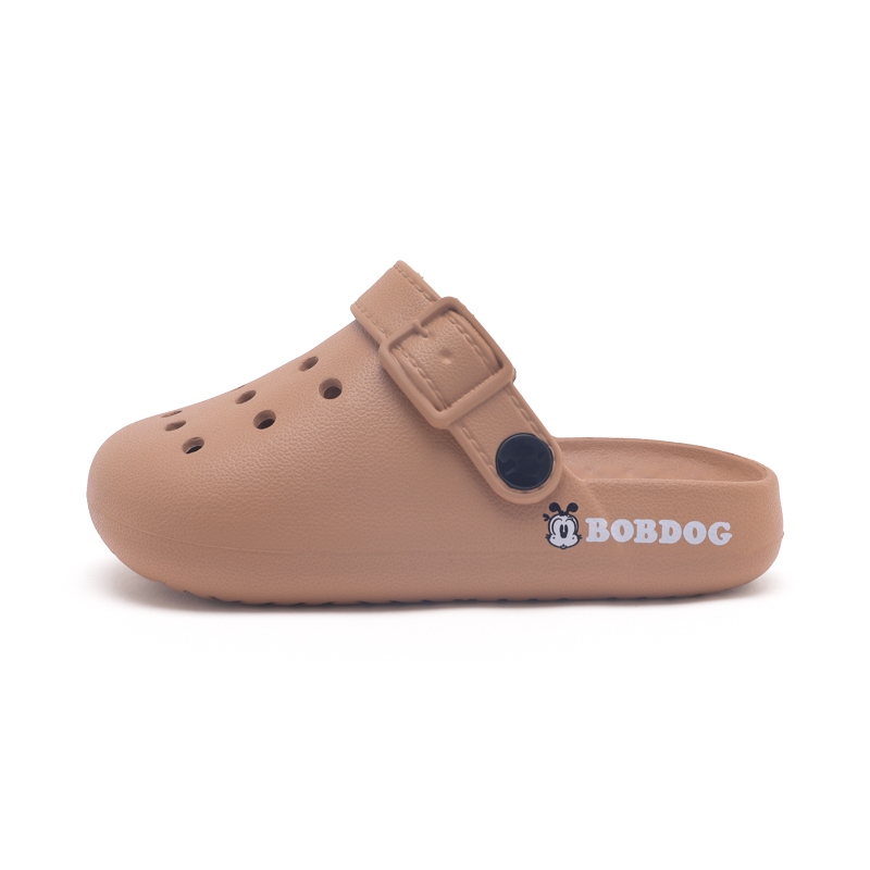 

Нескользящие, дышащие, легкие, амортизирующие, низкие тапочки для детей BOBDOG, коричневый