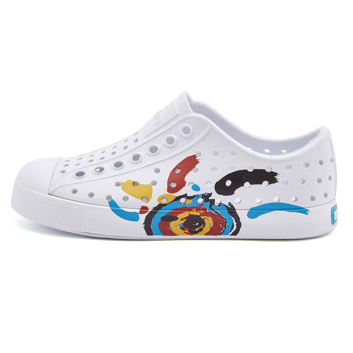 

Native Shoes Дышащие быстросохнущие детские сандалии Jefferson Abstract Dream Collection белого цвета