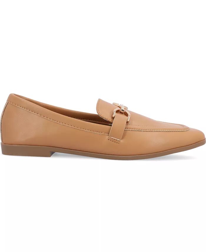 Женские мокасины Mizza Slip-On Journee Collection, коричневый/бежевый — фото 2