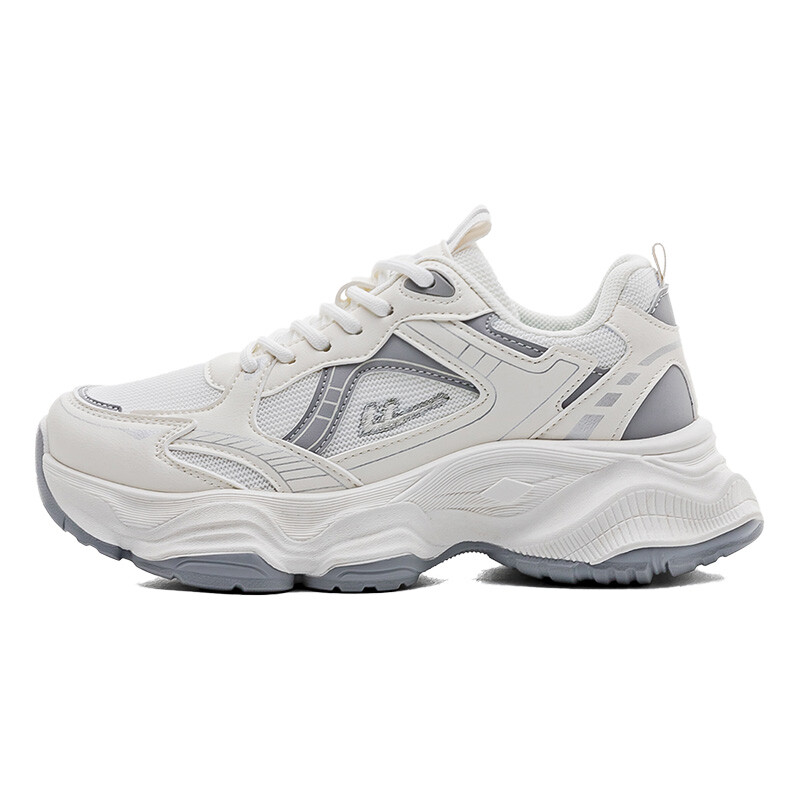 

Кроссовки WARRIOR Chunky Sneakers Women's Low-top Gray/Beige, белый/серый