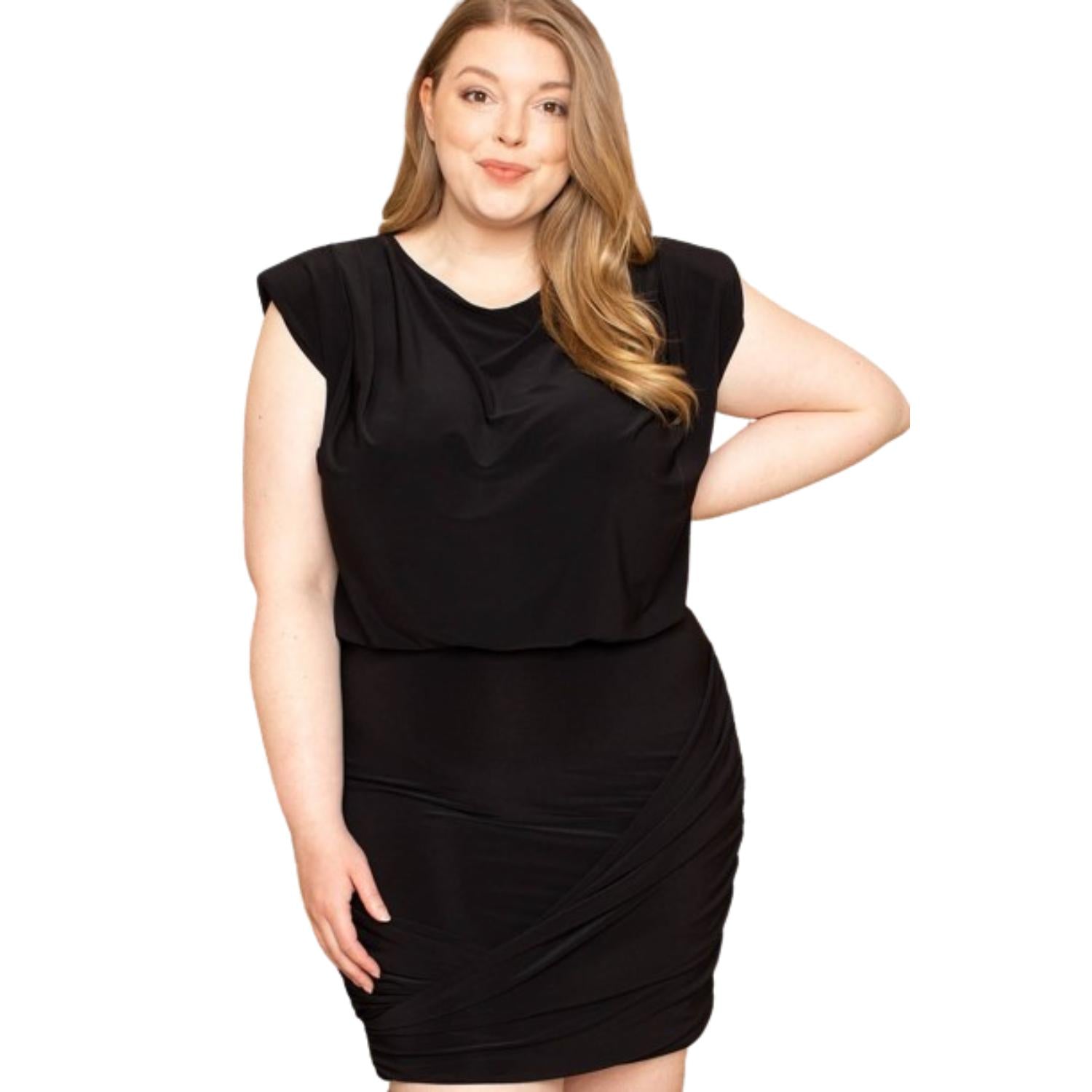 

Мини-платье с отделкой в ​​сборку FASHNZFAB, черный