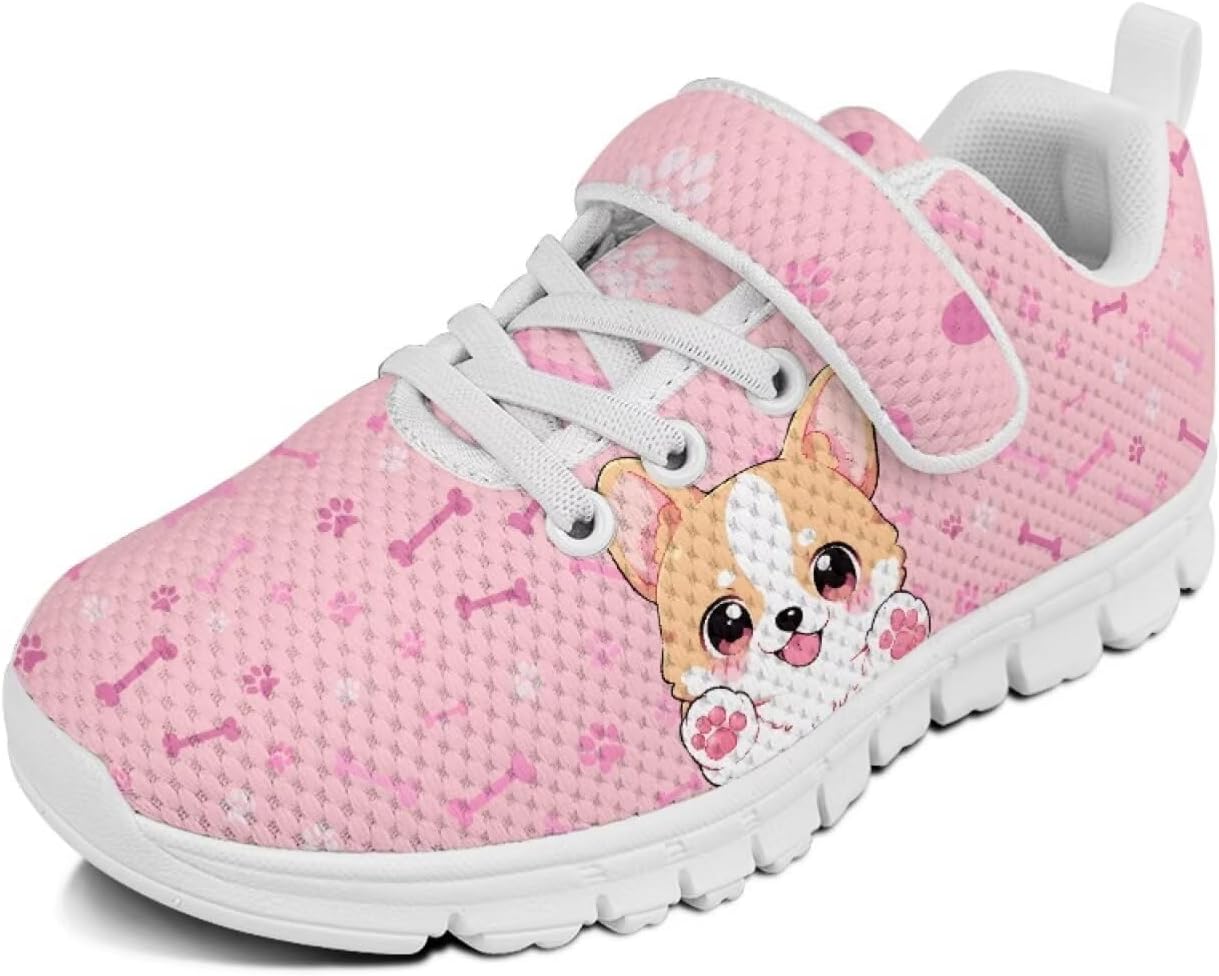 

Беговые кроссовки для мальчиков и девочек, слипоны, теннисные кроссовки для детей Cugasmaru, Corgi Dog Bone