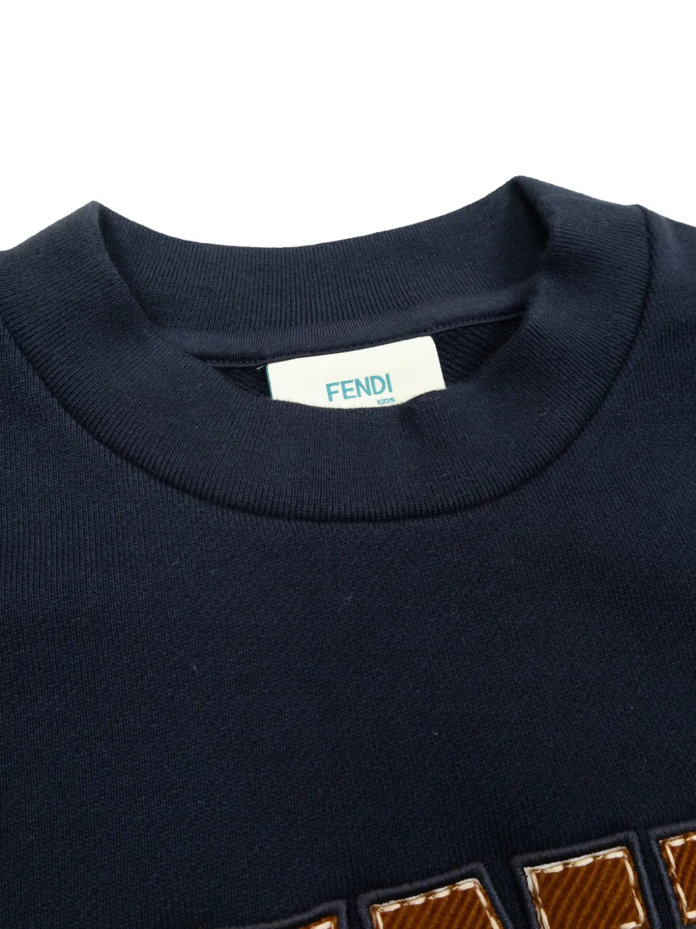 Свитшот с длинными рукавами FENDI KIDS, синий — фото 4