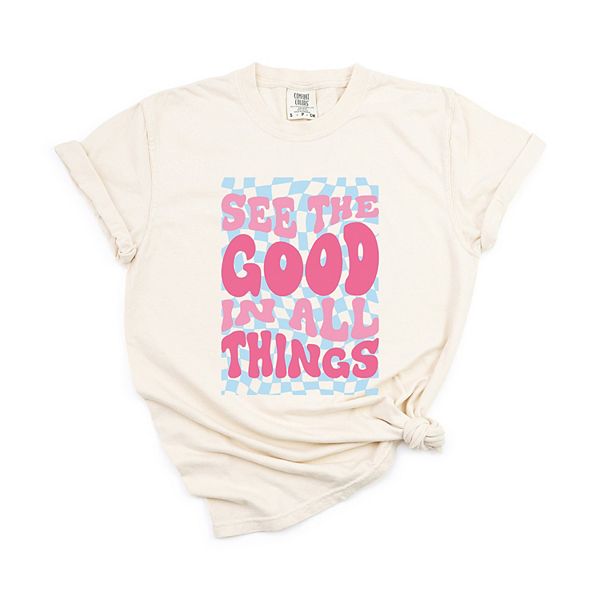 

Футболка See the good в клетку Simply Sage Market, Ivory, Зеленый, Футболка See the good в клетку Simply Sage Market, Ivory