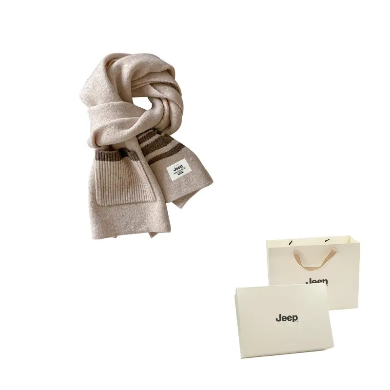 

Шарф из полиэстера Unisex Jeep, oats бежевый