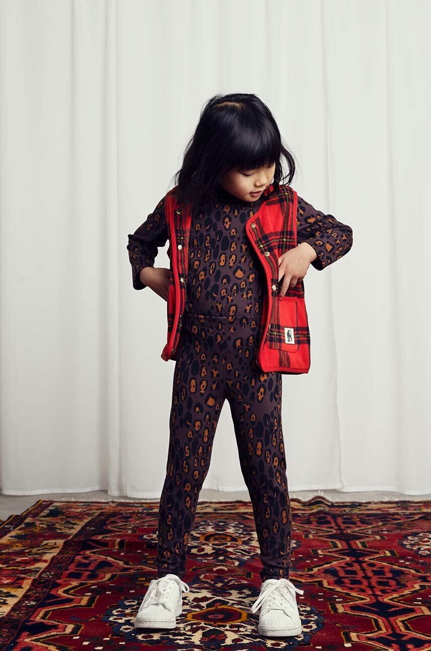 

Леггинсы Mini Rodini детские Леопардовые, коричневый