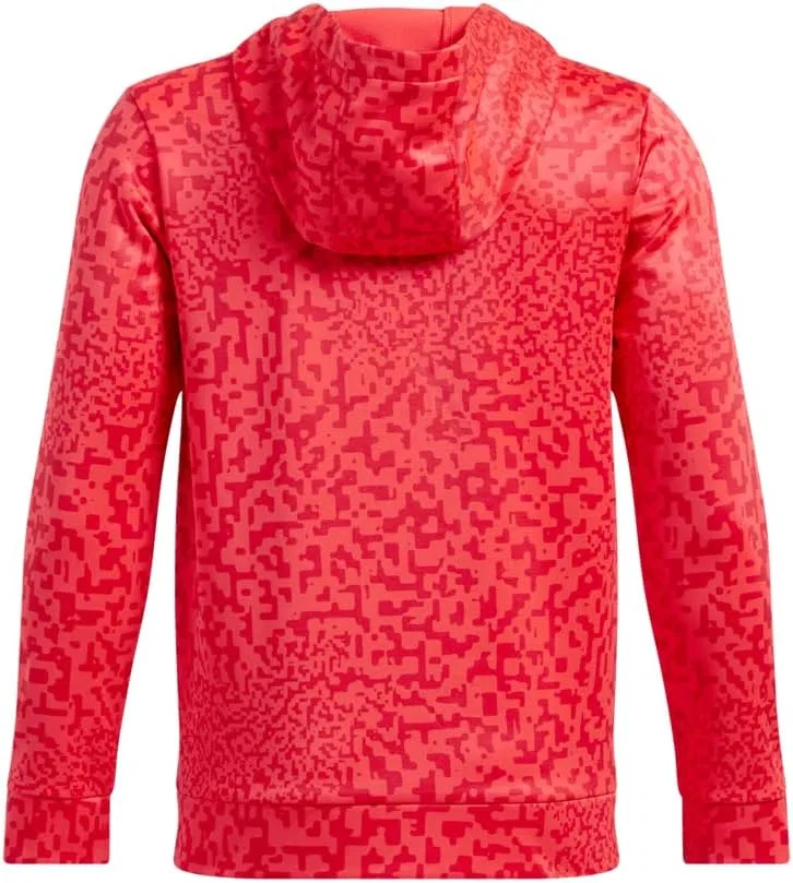 Детская флисовая толстовка Under Armour с принтом Under Armour, (713) Racer Red/Red/Black — фото 2