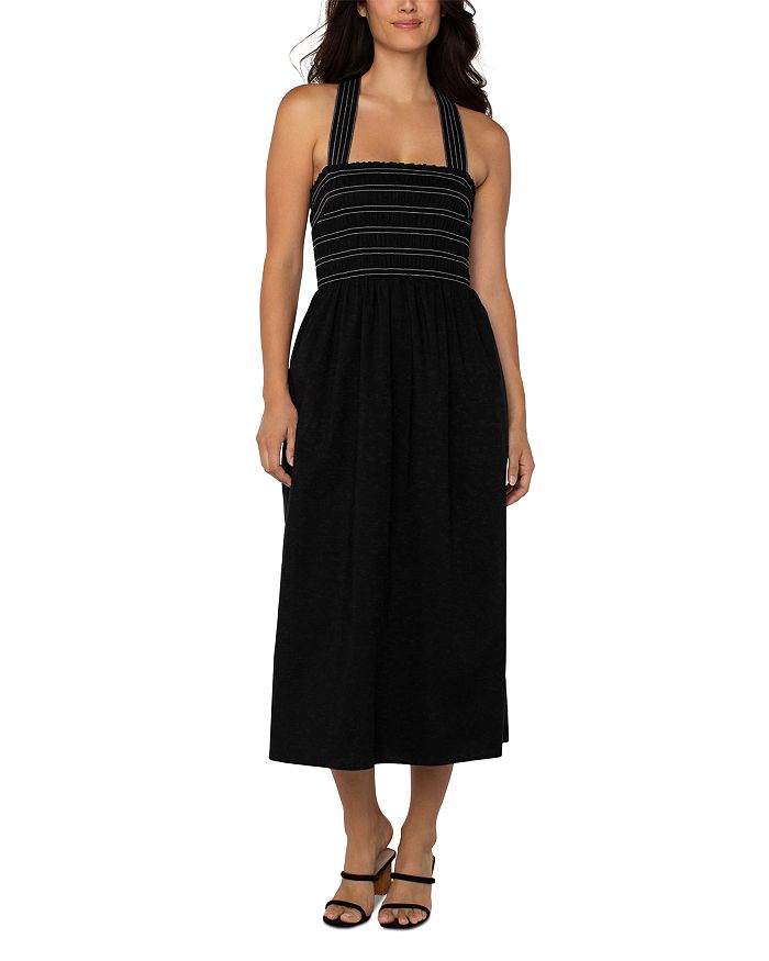 

Среднее платье со сборками Liverpool Los Angeles, черный