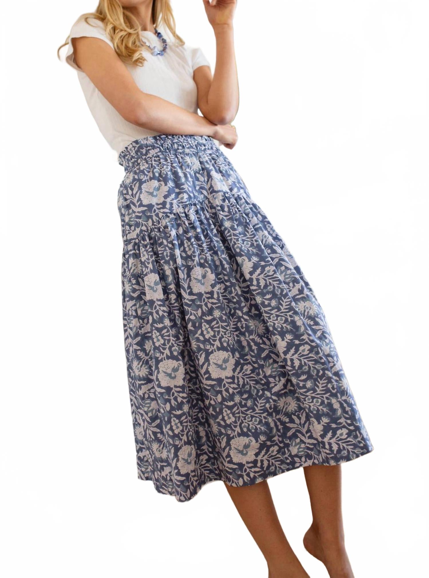 

Юбка миди Louisa в цвете индиго блоссом Marea