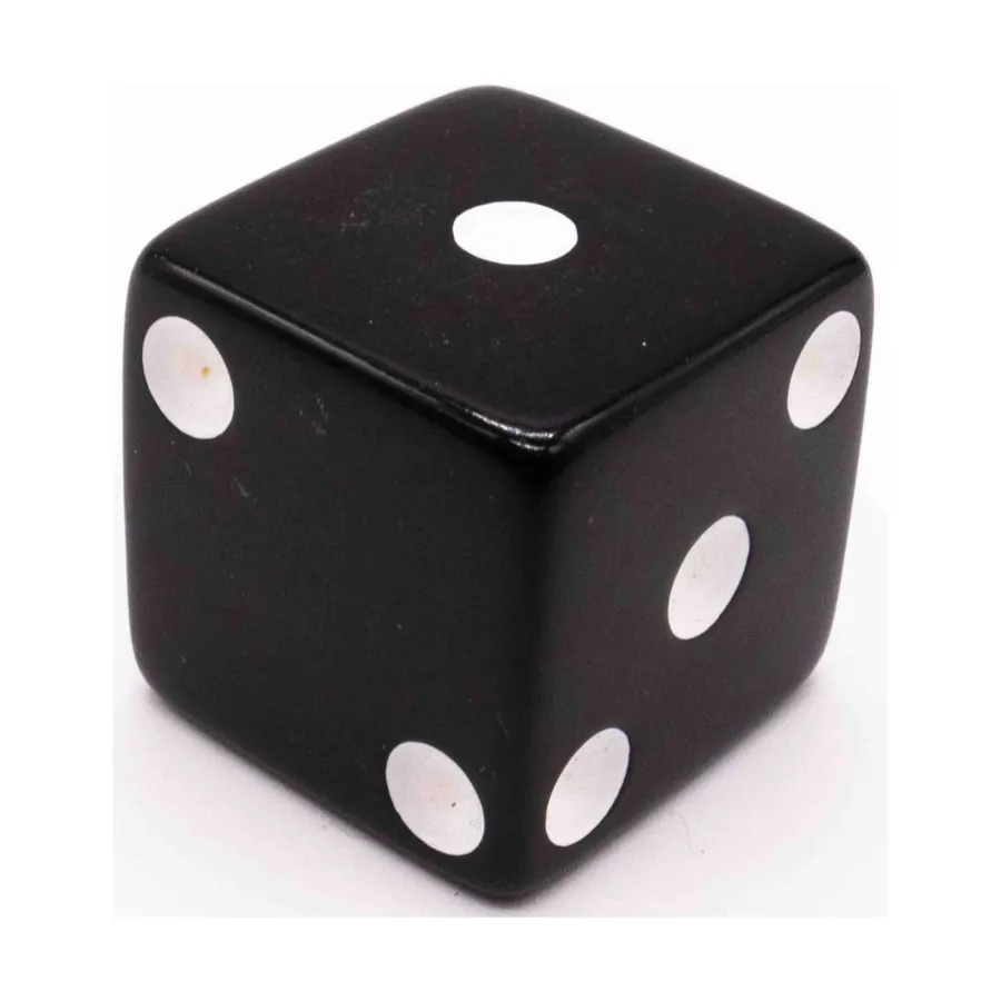 

Jumbo d6 - Черный (с шипами), Dice - Jumbo Opaque (Koplow)