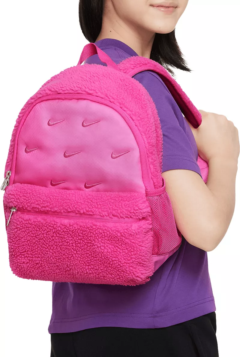

Детский мини-рюкзак из шерпы Nike Brasilia JDI, цвет Laser Fuchsia/Plyful Pink