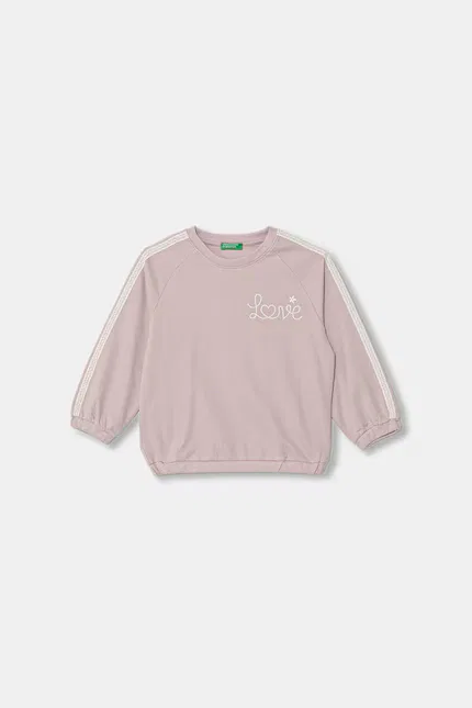 Худи детское свободный крой United Colors of Benetton, розовый