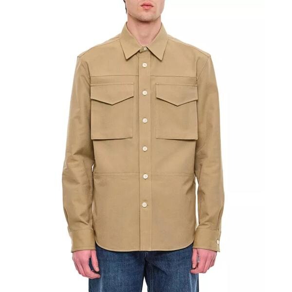 

Футболка cotton military pocket shirt Alexander Mcqueen, коричневый