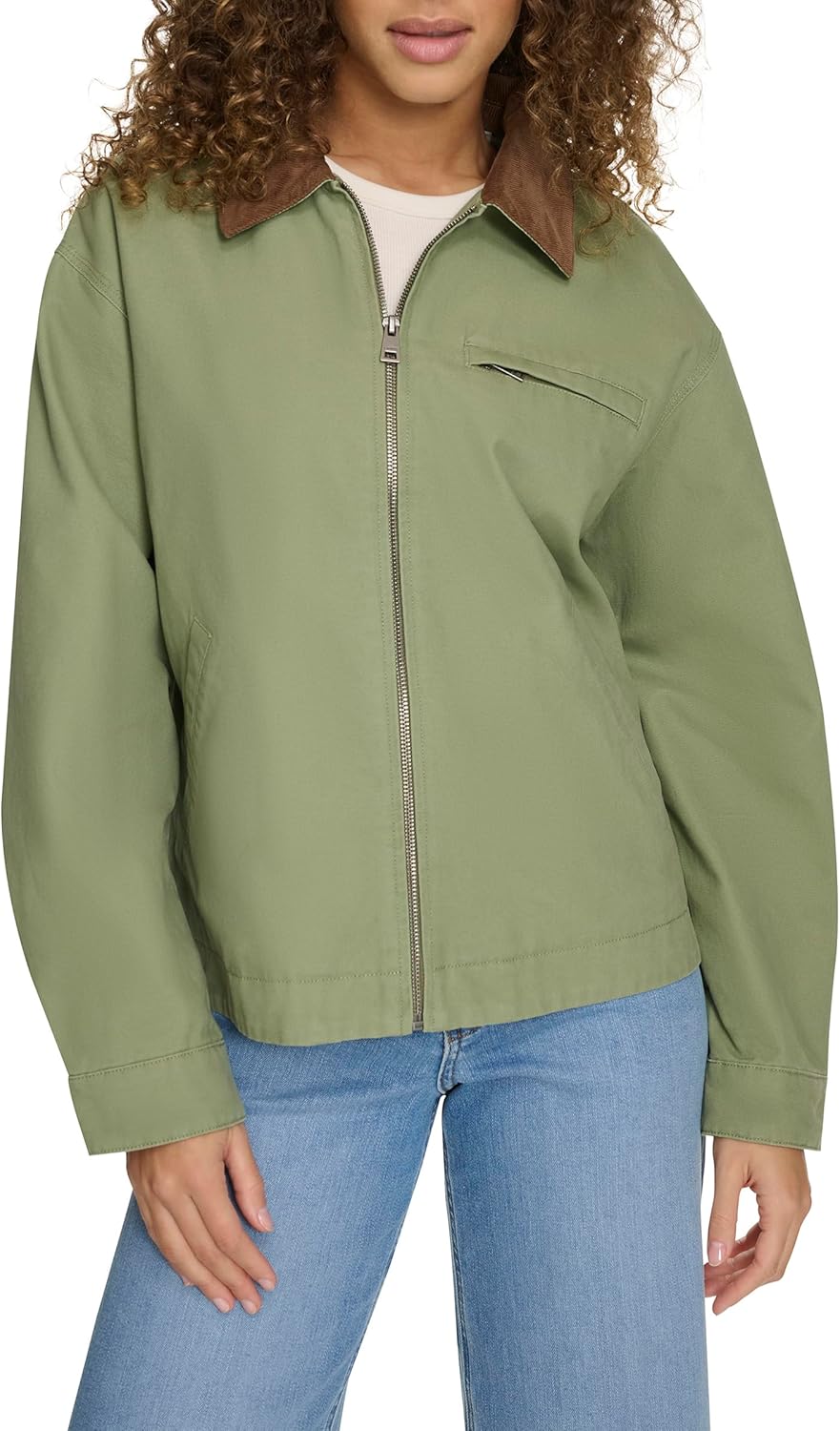 

Levi's Женская куртка-утилитар на молнии с воротником, Sage Green