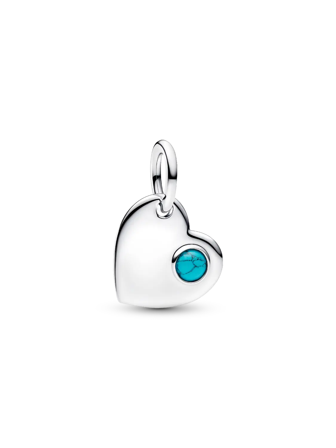 

Подвеска-сердце из голубого камня с бирюзой в декабре Pandora, серебро 925 пробы