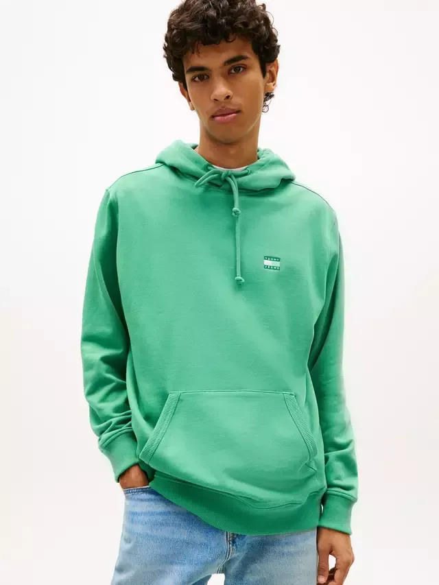 Худи из смесовой хлопковой ткани, зеленый Tommy Hilfiger