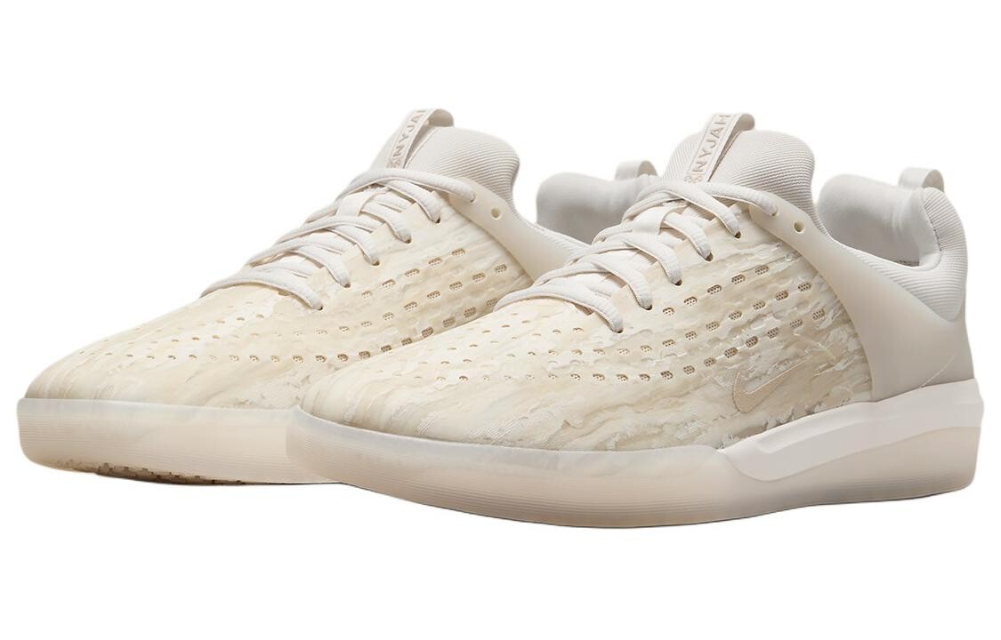 Кроссовки Nike SB Nyjah 3 Lifestyle Shoes Men Low-top Off-white, цвет Off-white — фото 3
