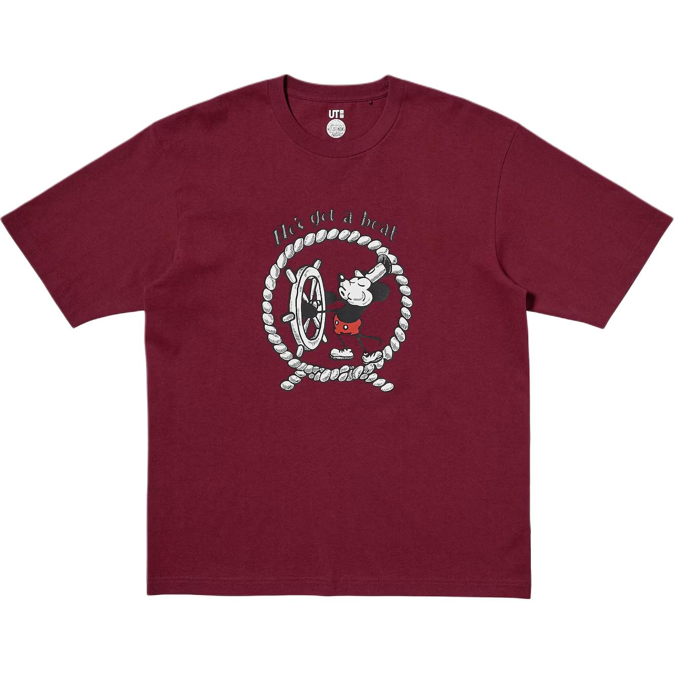 

Футболка мужская SS25 от бренда Disney Co Uniqlo, красный