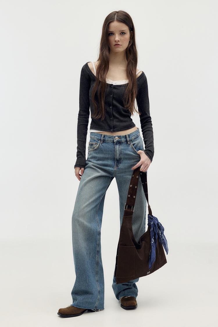 

Сумка-Тоут с пряжкой Pull And Bear, коричневый