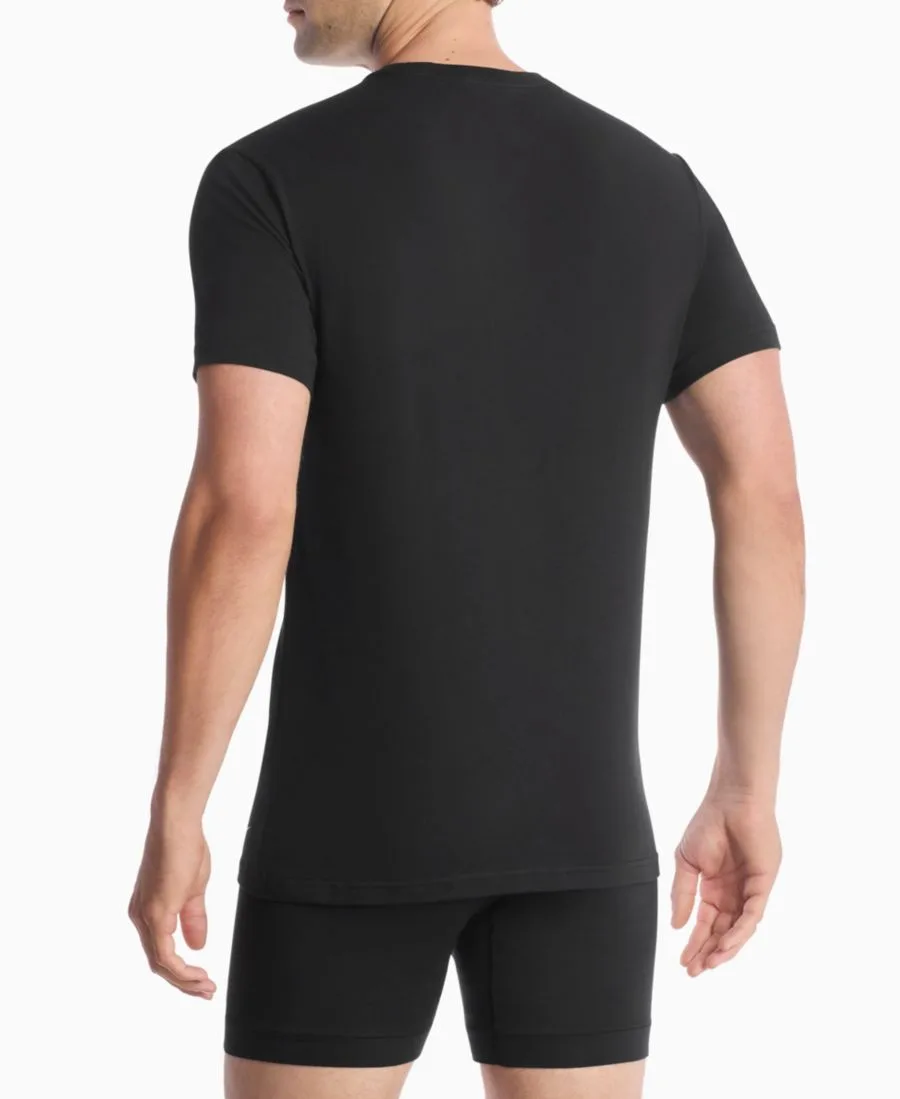 Мужские хлопковые эластичные майки с круглым вырезом Dri-FIT Essential, комплект из 2 штук Nike, черный — фото 4