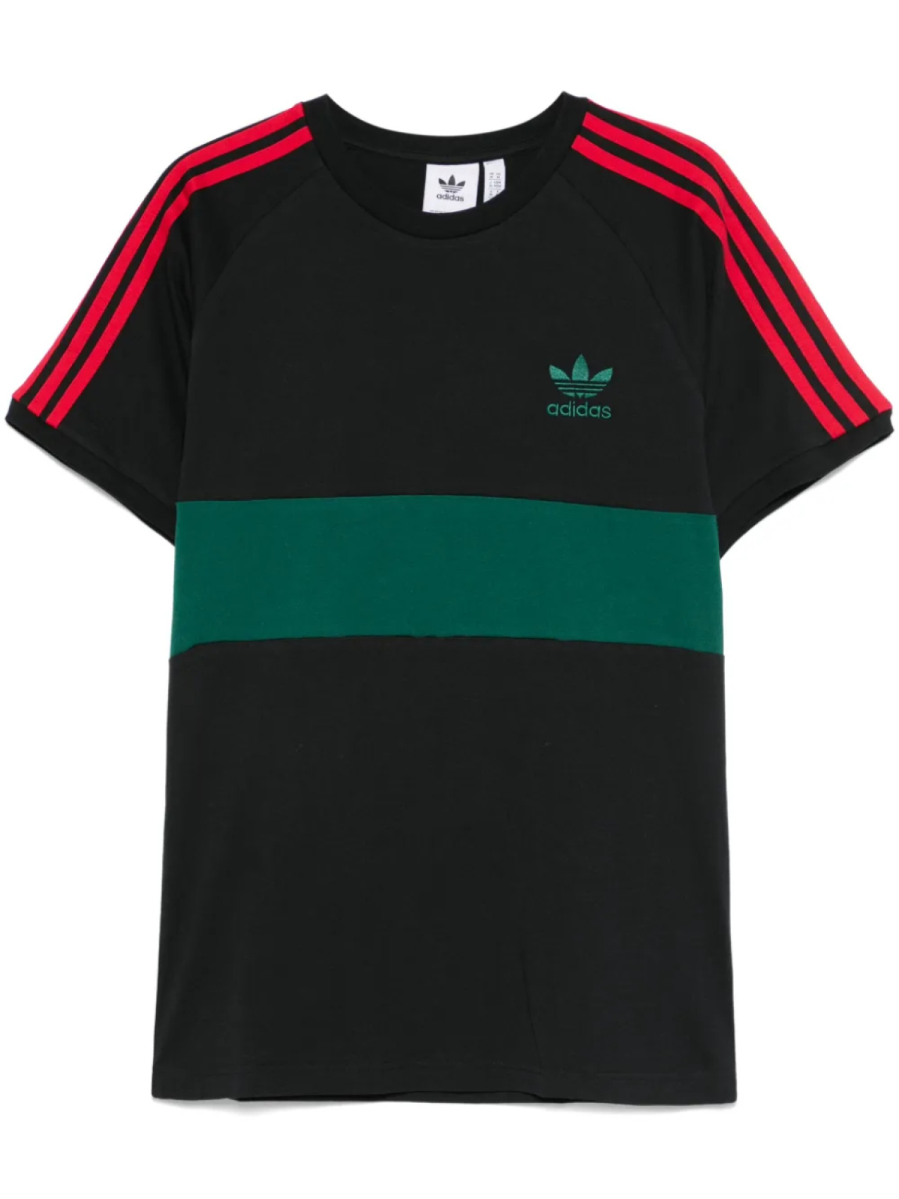 

Adidas футболка со вставками и полосками, черный