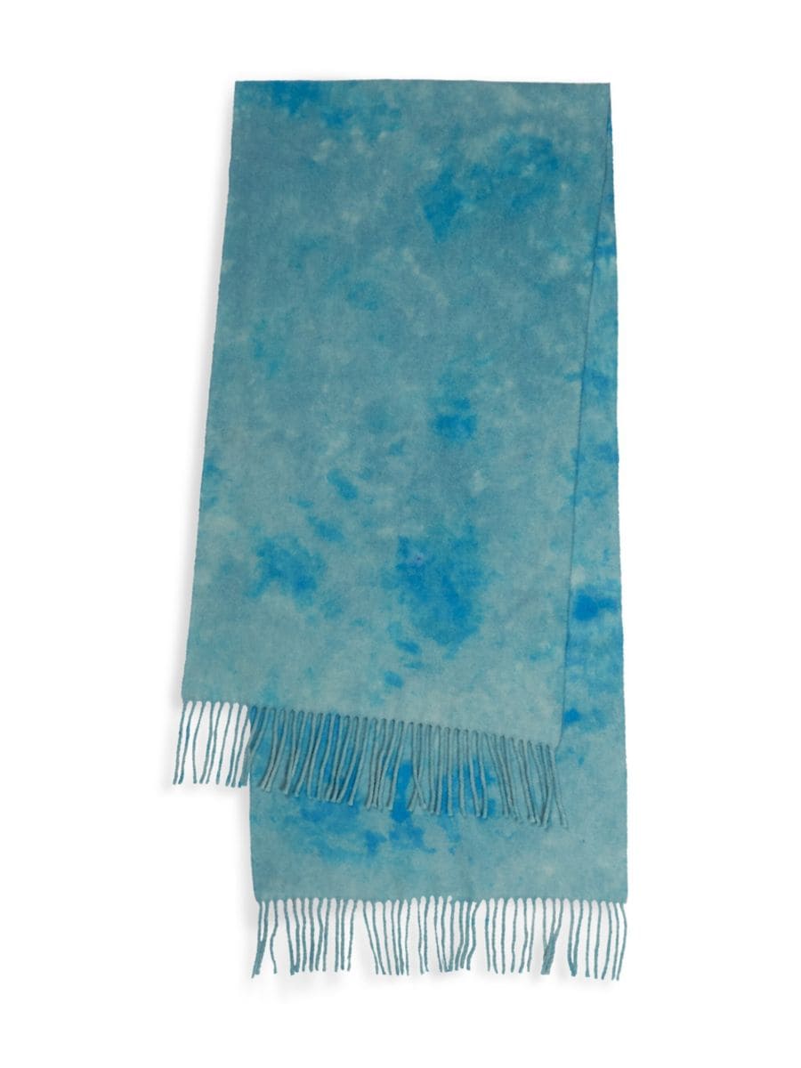 

Шерстяной шарф с принтом тай-дай Acne Studios, цвет Aqua Blue