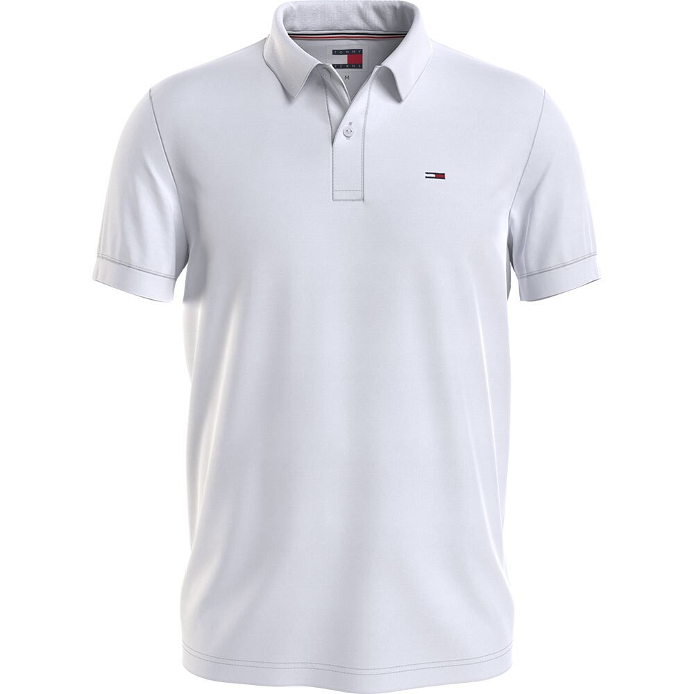 

Поло Tommy Jeans Slim Placket Ext, белый