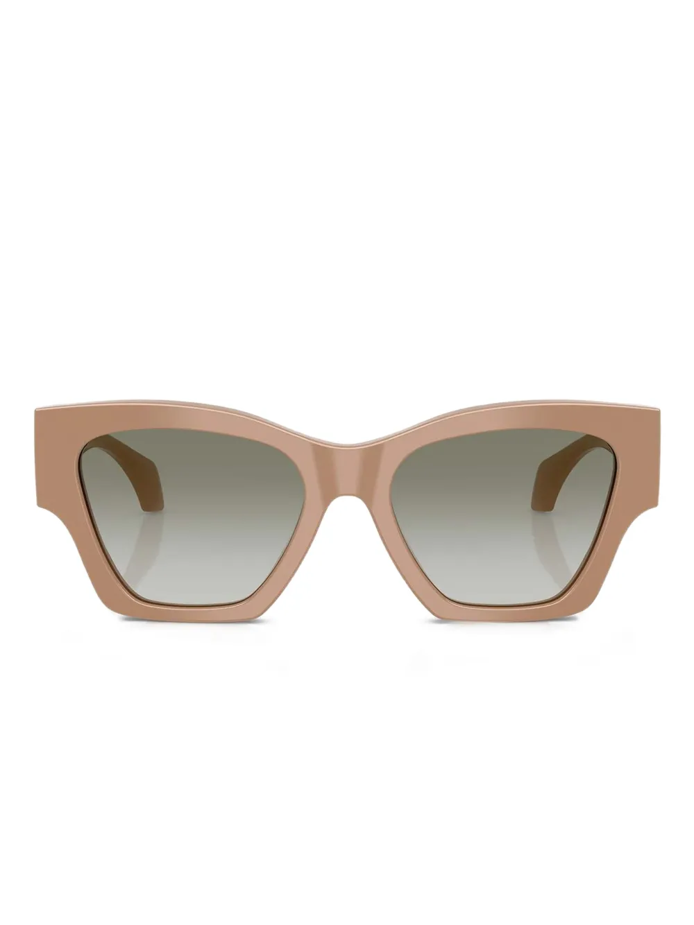

Солнцезащитные очки в геометричной оправе Versace Eyewear, коричневый