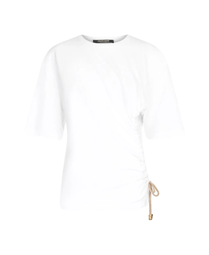 

Футболка с узором в виде узла Roberto Cavalli, белый