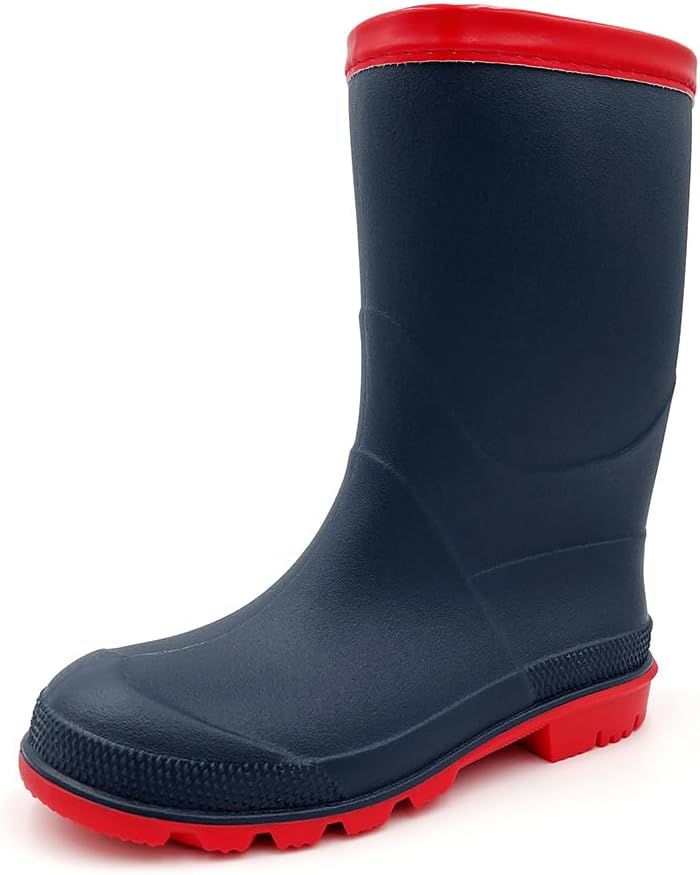 Детские резиновые сапоги Amoji Kids Rain Shoes (маленький/большой ребенок), темно-синий — фото 2
