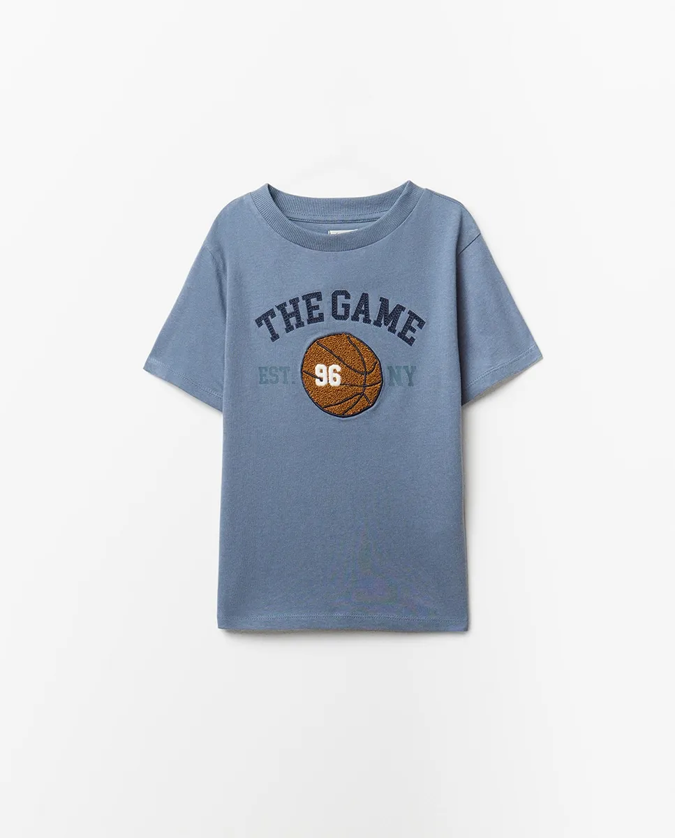 

Футболка с нашивкой-полотенцем Sfera, синий