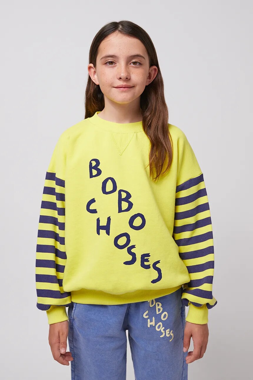 

Детская хлопковая толстовка Bobo Choses, желтый
