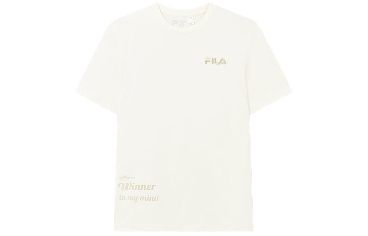 

Футболка мужская молочно-белая Fila, слоновая кость