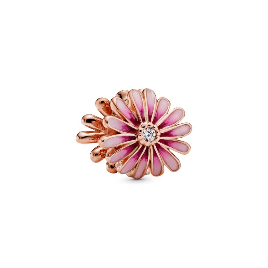 

Шарм Pink Daisy Flower Pandora, стерлинговое серебро