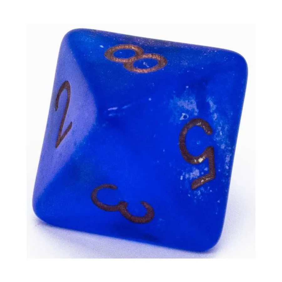 

d8 16 мм Синий с кленом (1), Dice - Fire Opal (eM-4 Miniatures) (Crystal Caste)