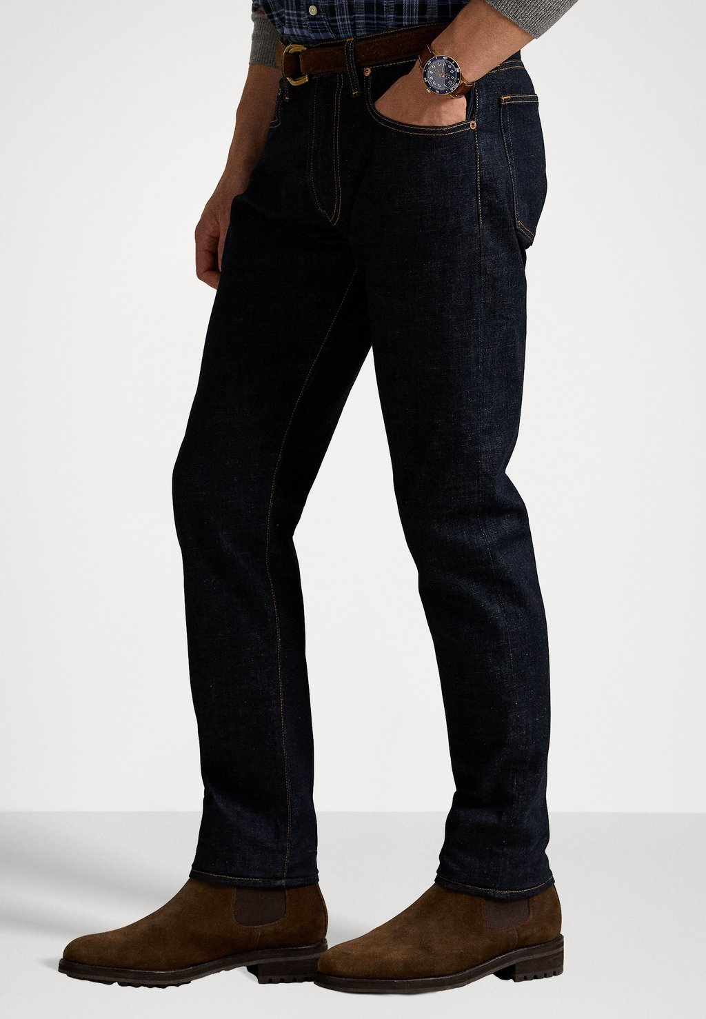 Джинсы прямого кроя PARKSIDE ACTIVE STRETCH JEAN Polo Ralph Lauren, темно-синий деним — фото 4