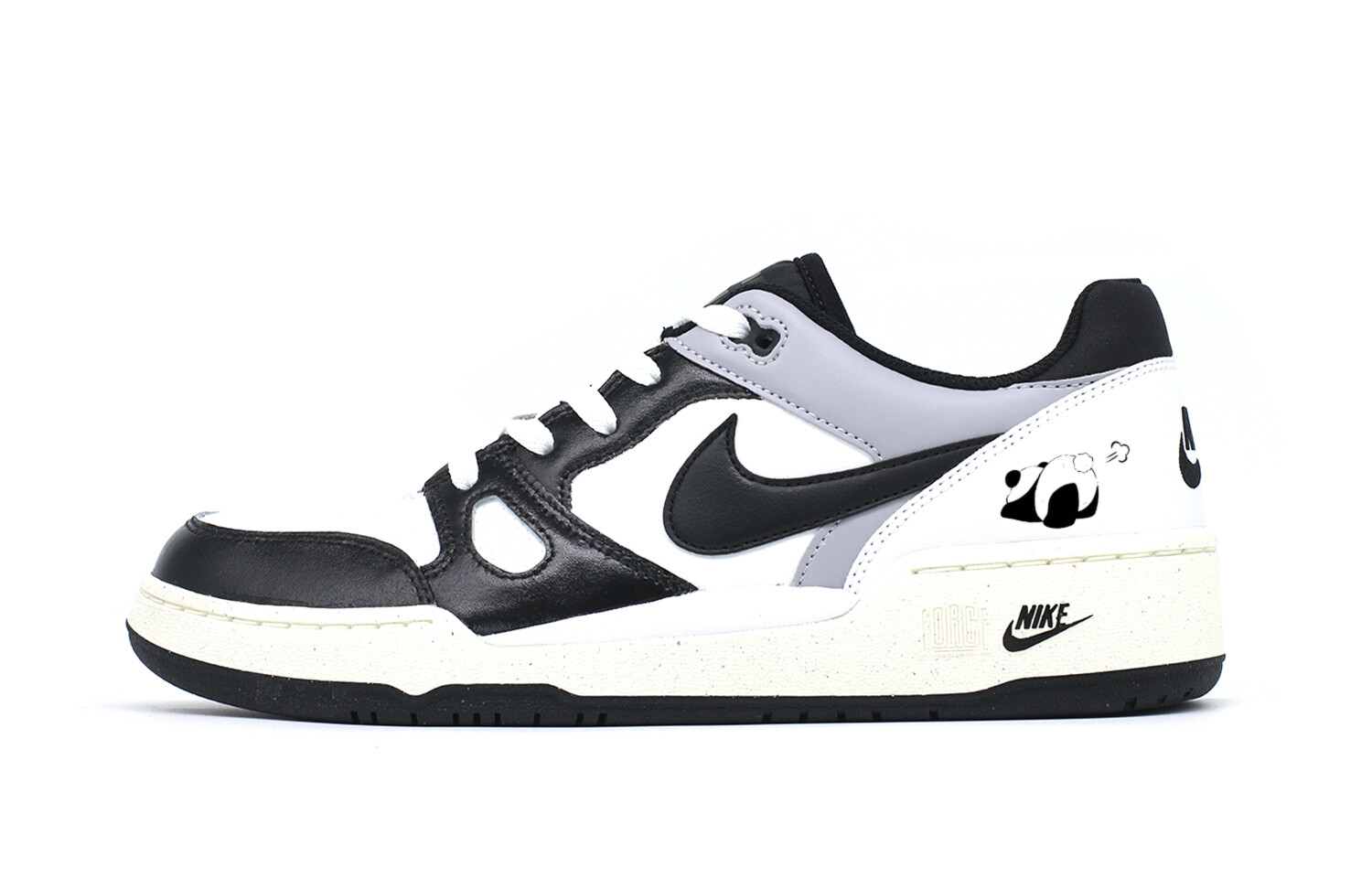 

Кроссовки Nike Full Force Skateboard Shoes Men Low-Top Black White, черный/белый
