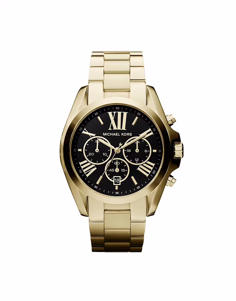 

Женские часы Michael Kors Bradshaw с хронографом, из нержавеющей стали золотистого оттенка — ЗОЛОТО