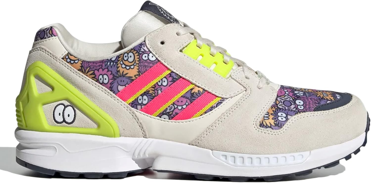 Кроссовки Adidas ZX 8000 27, белый/желтый/розовый