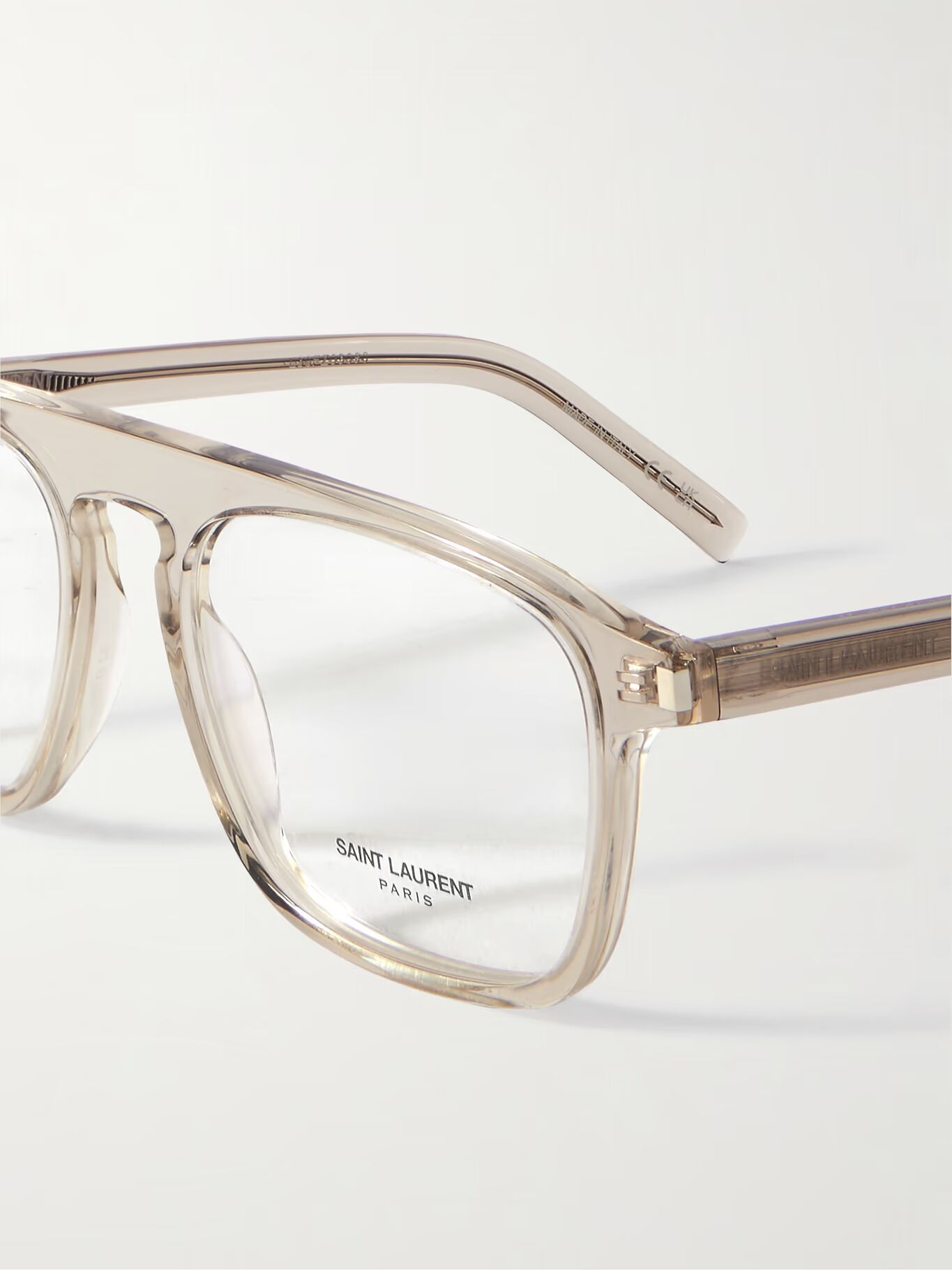 

Новые оптические очки с оправой D-Frame из ацетата SAINT LAURENT EYEWEAR, бежевый