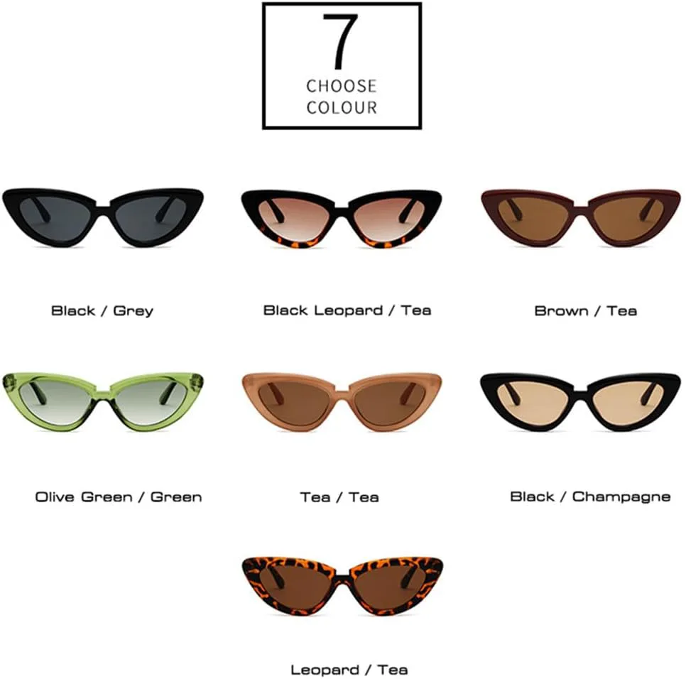 

Солнцезащитные очки «кошачий глаз» для женщин, модные зеленые очки для мужчин, трендовые солнцезащитные очки с градиентным переходом цвета FYTUP, Black Champagne