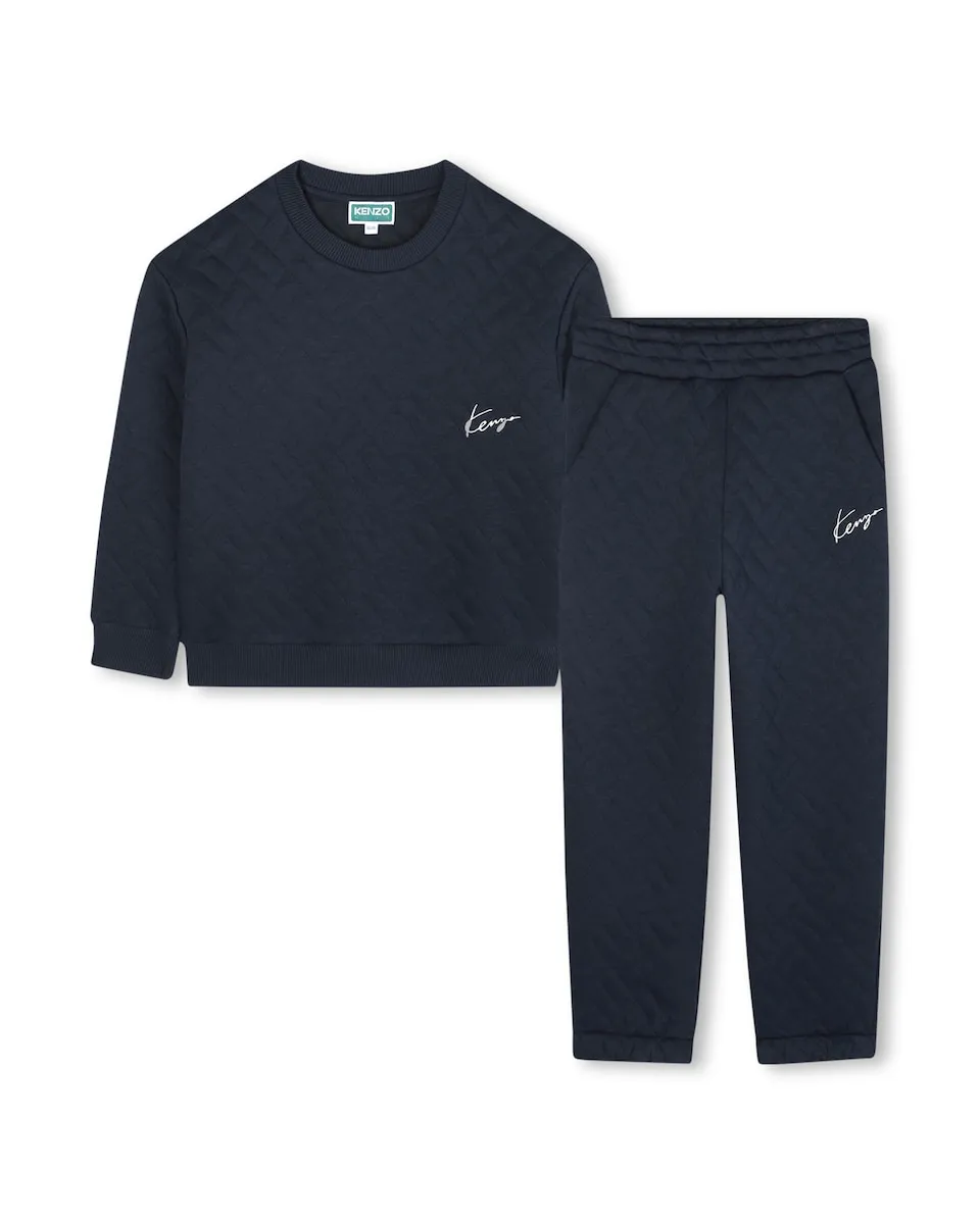 

Комплект для малыша из стеганой морской ткани Kenzo Kids, темно-синий