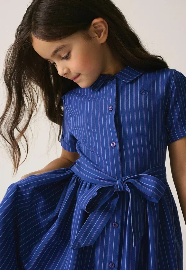 Платье-рубашка Regular fit stripe dress Superdry & Co, синий — фото 2