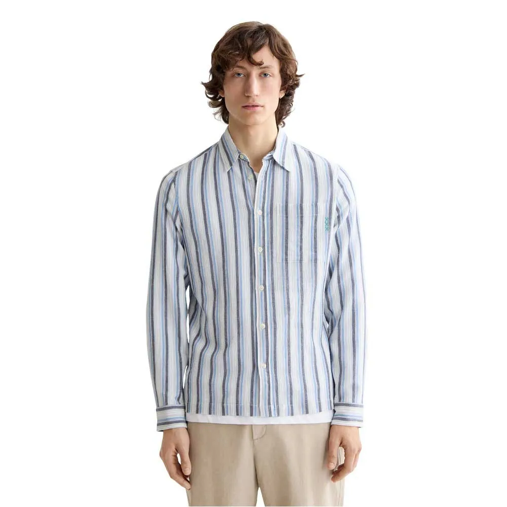 

Рубашка Scotch & Soda Textured Stripe, синий