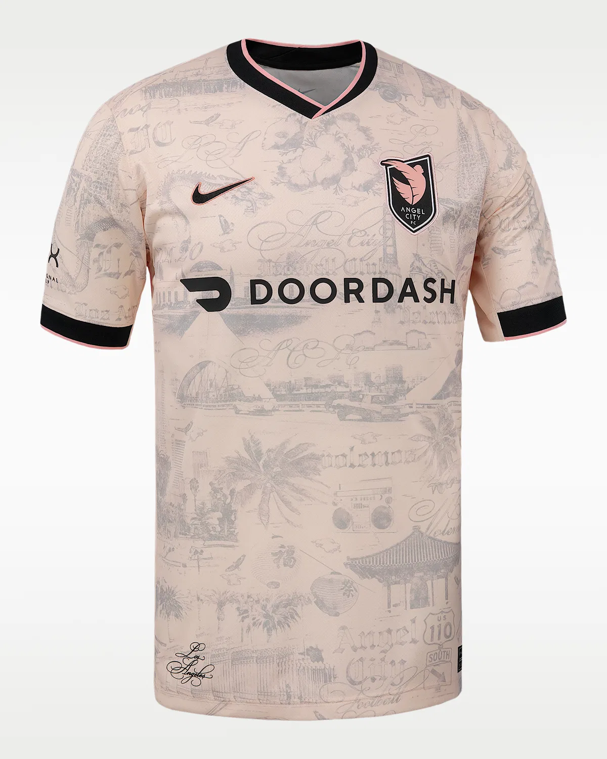 Мужская футболка Nike Dri-FIT NWSL Replica Jersey Giselle Thompson Angel City FC 2025 Stadium Away, Light Soft Pink/Atmosphere Grey — фото 4