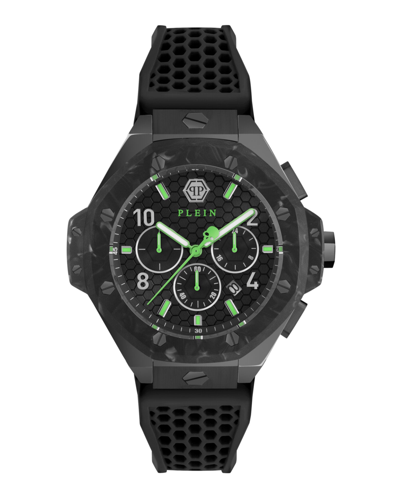 

Часы Plein Chrono Royal из силикона PHILIPP PLEIN, черный/черный/черный